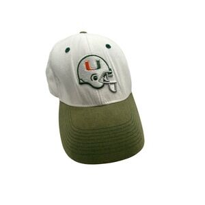 vintage‎ University of Miami Hurricanes Hat Football ACC Embroidered White READ